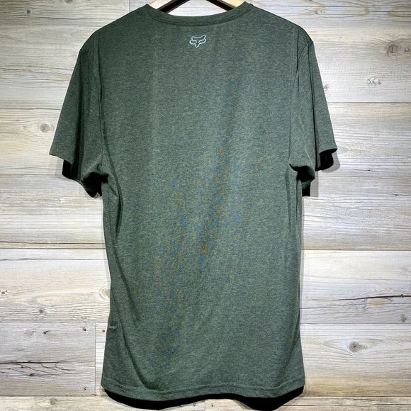 Fox Racing Active Training Men’s Large Slim Fit OUT RUN THE END Graphic T-Shirt - Picture 2 of 6